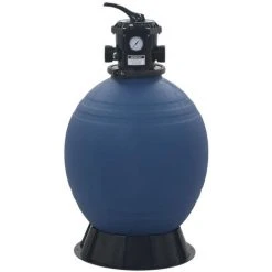 ASUPERMALL Filtre A Sable Pour Piscine Avec Vanne 6 Positions Bleu 560 Mm -Pompe et filtre de piscine Soldes 18813013 5