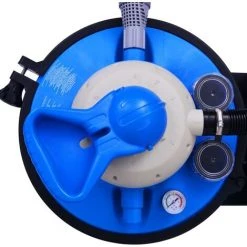 YOUTHUP Pompe De Filtration à Sable Avec Minuterie 450 W 25 L Filtration De Piscine - Bleu Et Noir -Pompe et filtre de piscine Soldes 19883207 5