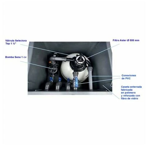 SUINGA Filtre Ramses Aster Compact Enterré + Pompe Sena 2 SUINGA Filtre Ramses Aster Compact Enterré + Pompe Sena – Image 2