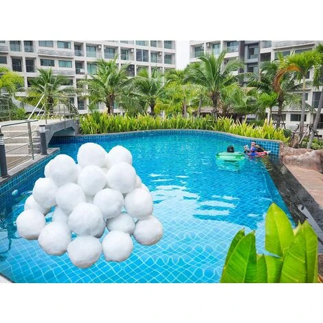 Kueatily Boules De Filtre De Piscine, Balles Filtrantes,Média Filtre à Fibres Pour Piscine Filtres à Sable Filtrage De L'eau. (Blanc) 5 Kueatily Boules De Filtre De Piscine, Balles Filtrantes,Média Filtre à Fibres Pour Piscine Filtres à Sable Filtrage De L'eau. (Blanc) – Image 5