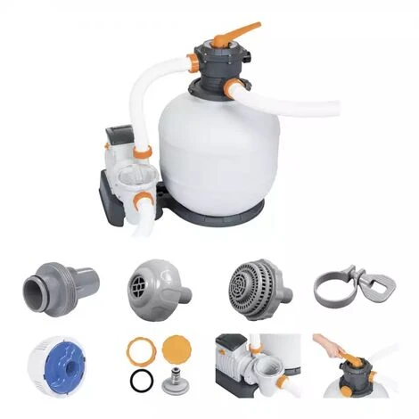 BESTWAY DEUTSCHLAND GMBH Filtre à Sable De Piscine Avec Minuterie- 8.327 L/h 1 BESTWAY DEUTSCHLAND GMBH Filtre à Sable De Piscine Avec Minuterie- 8.327 L/h