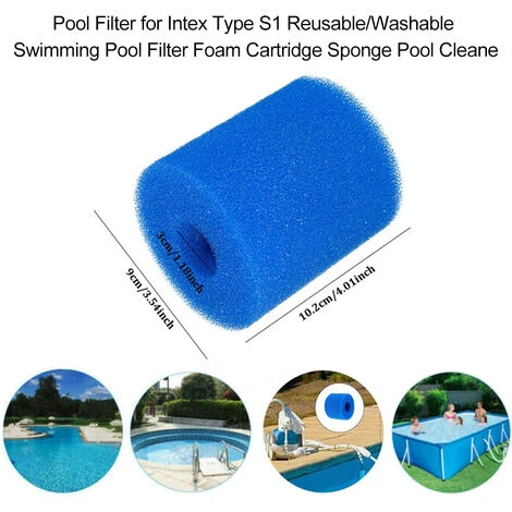 HAPPYSHOPPING Filtre De Piscine, Eponge De Filtre En Mousse De Nettoyage De Piscine Eponge Bleue 93 * 30 * 102 MM 4 HAPPYSHOPPING Filtre De Piscine, Eponge De Filtre En Mousse De Nettoyage De Piscine Eponge Bleue 93 * 30 * 102 MM – Image 4