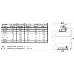 Filtre à Sable Ø635mm 16m³/h Vanne 1,5" Top 6 Voies STEINER -Pompe et filtre de piscine Soldes 30191996 4