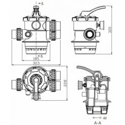 STEINER Vanne 1,5" Top 6 Voies + 3 Connecteurs Ø50mm 8 STEINER Vanne 1,5" Top 6 Voies + 3 Connecteurs Ø50mm -Pompe et filtre de piscine Soldes 30192002 4