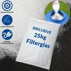 MONZANA Pompe Filtre à Sable 11.000 L/h Verre Filtrant 25 Kg Système Filtration Piscine -Pompe et filtre de piscine Soldes 32322963 3