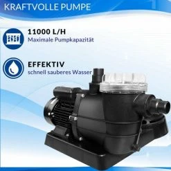 MONZANA Pompe Filtre à Sable 11.000 L/h Verre Filtrant 25 Kg Système Filtration Piscine -Pompe et filtre de piscine Soldes 32322963 4