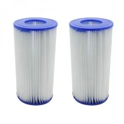 Lot De 2 Cartouches De Filtration Pour Pompe De Piscine - Type III - A/C - Linxor - Blanc