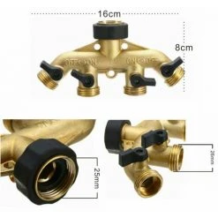 SUNFLOWER Inverseur De Vanne à Bille 4 Voies En Cuivre, Inverseur De Robinet, Arrosage De Jardin, Irrigation Agricole, Accessoires De Lavage De Voiture( Domestique -Pompe et filtre de piscine Soldes 36226317 5