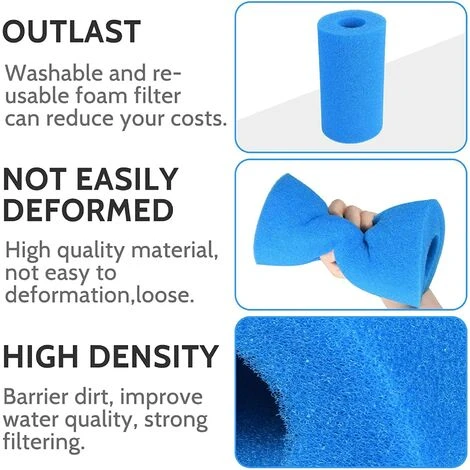 BETTERLIFE 2 Pièces Éponge Filtrante Type S1, Cartouche De Filtre En Mousse, Mousse Pour Filtre Piscine, Réutilisables Et Lavables, Filtre En Mousse Pour Spa, Piscine, Jacuzzi(20*10*4cm) 3 BETTERLIFE 2 Pièces Éponge Filtrante Type S1, Cartouche De Filtre En Mousse, Mousse Pour Filtre Piscine, Réutilisables Et Lavables, Filtre En Mousse Pour Spa, Piscine, Jacuzzi(20*10*4cm) – Image 3