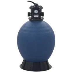 HAPPYSHOPPING Filtre A Sable Pour Piscine Avec Vanne 6 Positions Bleu 560 Mm