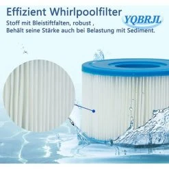 ECHOO Lot De 8 Cartouches Intex De Type S1 Pour Filtre à Jacuzzi, Cartouches De Rechange Pour Intex S1, Cartouche Filtrante De Type S1, Filtre De Piscine Pour Jardin, Piscine, Spa, Baignoire -Pompe et filtre de piscine Soldes 41383064 4