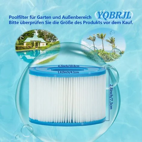 ECHOO Lot De 4 Cartouches Intex De Type S1 Pour Filtre à Jacuzzi, Cartouches De Rechange Pour Intex S1, Cartouche Filtrante De Type S1, Filtre De Piscine Pour Jardin, Piscine, Spa, Baignoire 2 ECHOO Lot De 4 Cartouches Intex De Type S1 Pour Filtre à Jacuzzi, Cartouches De Rechange Pour Intex S1, Cartouche Filtrante De Type S1, Filtre De Piscine Pour Jardin, Piscine, Spa, Baignoire – Image 2