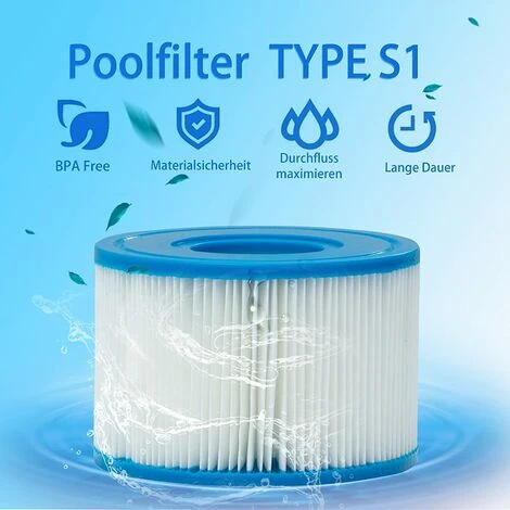 ECHOO Lot De 4 Cartouches Intex De Type S1 Pour Filtre à Jacuzzi, Cartouches De Rechange Pour Intex S1, Cartouche Filtrante De Type S1, Filtre De Piscine Pour Jardin, Piscine, Spa, Baignoire 5 ECHOO Lot De 4 Cartouches Intex De Type S1 Pour Filtre à Jacuzzi, Cartouches De Rechange Pour Intex S1, Cartouche Filtrante De Type S1, Filtre De Piscine Pour Jardin, Piscine, Spa, Baignoire – Image 5