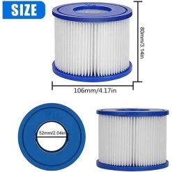 SUNFLOWER Cartouches filtrantes De Rechange Pour Bestway VI, Pour Lay-Z-Spa Miami, Pour Coleman SaluSpa Filters 90352E Filtre De Piscine (Lot De 2) 6 SUNFLOWER Cartouches filtrantes De Rechange Pour Bestway VI, Pour Lay-Z-Spa Miami, Pour Coleman SaluSpa Filters 90352E Filtre De Piscine (Lot De 2) -Pompe et filtre de piscine Soldes 41543287 2