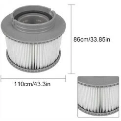 SUNFLOWER MSPA Cartouches De Rechange De Filtre Pour Tous Les Modèles Whirlpool Spas Swimming Piscine,Cartouches Filtrantes Avec Filet Pour MSpa Les Spas Bubble Spa (4 Pièces) -Pompe et filtre de piscine Soldes 41543347 4