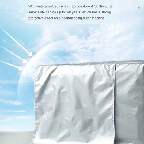 Housse Pour Pompe De Piscine, Climatiseur Exterieur Plus épaisse Couverture Imperméable De Climatiseur De Couverture Pour Unités Extérieures 75*26*57cm Fontainebleau 2 Housse Pour Pompe De Piscine, Climatiseur Exterieur Plus épaisse Couverture Imperméable De Climatiseur De Couverture Pour Unités Extérieures 75*26*57cm Fontainebleau – Image 2