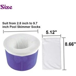 READCLY Chaussettes De Skimmer, Poche Filtrante Piscine De Réutilisable, Pour Panier De Skimmer, Aspirateur, Filtre De Pompe, Piscine, Spa 8 READCLY Chaussettes De Skimmer, Poche Filtrante Piscine De Réutilisable, Pour Panier De Skimmer, Aspirateur, Filtre De Pompe, Piscine, Spa -Pompe et filtre de piscine Soldes 48335187 4