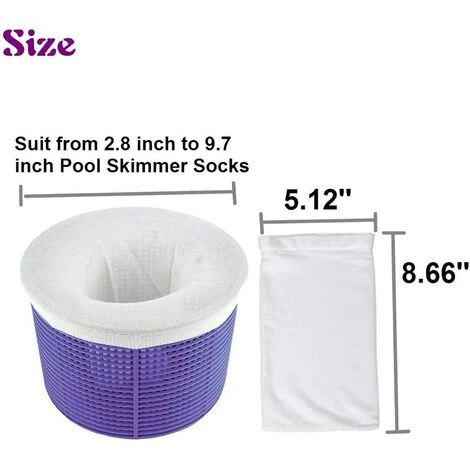 READCLY Chaussettes De Skimmer, Poche Filtrante Piscine De Réutilisable, Pour Panier De Skimmer, Aspirateur, Filtre De Pompe, Piscine, Spa 4 READCLY Chaussettes De Skimmer, Poche Filtrante Piscine De Réutilisable, Pour Panier De Skimmer, Aspirateur, Filtre De Pompe, Piscine, Spa – Image 4