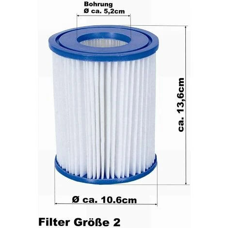 READCLY Cartouches Filtrantes Pour Bestway II Taille 2 Spa Remplacement Filtre De Piscine Gonflable Accessoires Cartouches Filtrantes Papier 106 X 136 Mm 2 Pièces. 2 READCLY Cartouches Filtrantes Pour Bestway II Taille 2 Spa Remplacement Filtre De Piscine Gonflable Accessoires Cartouches Filtrantes Papier 106 X 136 Mm 2 Pièces. – Image 2