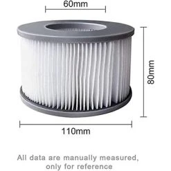 HIASDFLS Lot De 6 Filtres De Jacuzzi Pour Piscines Gonflables Mspa, Version Améliorée, Cartouche De Filtre Compatible Avec Tous Les Jacuzzi Actuels -Pompe et filtre de piscine Soldes 48541678 3