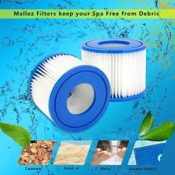 SUPERMARKET Cartouche Filtrante VI Pour Bestway, Hot Tub Filtre, Cartouches De Filtre De Piscine Pour Lay-Z-Spa, Paris, Miami, Vegas, Monaco, Palm Springs, 2 Filtres，Superma -Pompe et filtre de piscine Soldes 51169867 3