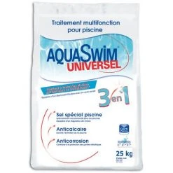 Sel De Piscine 3 En 1 Universel 25 Kg - Aquaswim - Blanc