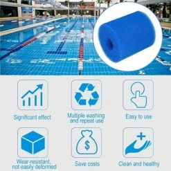 VERSAILLESFR Réutilisable Lavable Piscine Filtre Mousse Éponge Cartouche Pour Intex Type H 2pcs 10.2x9cm -Versailles -Pompe et filtre de piscine Soldes 51766374 4