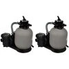LITZEE Pompes à Filtre à Sable 2 Pcs 600 W 17000 L/h #