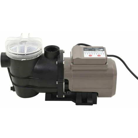 Hommoo Pompe De Piscine Avec Minuterie Noir 0,25 CH 8000 L / H 2 Hommoo Pompe De Piscine Avec Minuterie Noir 0,25 CH 8000 L / H – Image 2