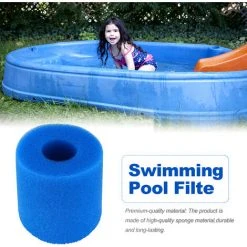 SUPERSELLER Filtre De Piscine, Filtre De Piscine Pour Intex Type S1 Réutilisable/lavable Piscine Filtre Mousse Cartouche éponge Nettoyeur De Piscine, Bleu 93*30*102 MM - Bleu - Bleu -Pompe et filtre de piscine Soldes 54923185 4
