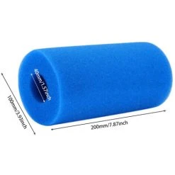 SUPERSELLER Filtre De Piscine, Filtre De Piscine Pour Intex Type A Filtre De Piscine Réutilisable/lavable Cartouche De Mousse éponge Nettoyeur De Piscine, Bleu 10cmx20cm - Bleu - Bleu -Pompe et filtre de piscine Soldes 54923187 3