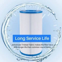 Filtre De Rechange Pour Type A Ou C, Compatible Avec Intex 29000E/59900E, Filtres De Piscine, évasions D'été Ou Vagues D'été Pour Piscines Hors Sol, Lot De 6， Fontainebleau -Pompe et filtre de piscine Soldes 55255491 5