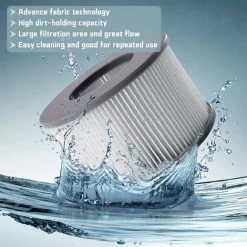 SUPERMARKET Filtre Spa Pour Mspa, Filtres Pour MSpa Piscines Gonflables, Cartouches Filtrantes Pour Spa Gonflable Mspa - Modèle à Partir De 2020 (2pcs)Superma,gris -Pompe et filtre de piscine Soldes 55281300 3