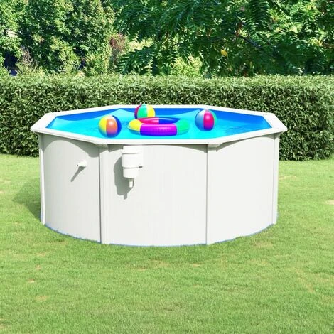 INLIFE Piscine Avec Parois En Acier 300x120 Cm Blanc 1 INLIFE Piscine Avec Parois En Acier 300x120 Cm Blanc