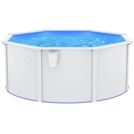 INLIFE Piscine Avec Parois En Acier 300x120 Cm Blanc 2 INLIFE Piscine Avec Parois En Acier 300x120 Cm Blanc – Image 2