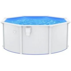 INLIFE Piscine Avec Parois En Acier 300x120 Cm Blanc 7 INLIFE Piscine Avec Parois En Acier 300x120 Cm Blanc -Pompe et filtre de piscine Soldes 55641552 3