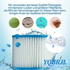 REGALI Lot De 4 Cartouches Intex Type S1 Pour Filtre Jacuzzi, Cartouches De Rechange Pour Intex S1, Type -Pompe et filtre de piscine Soldes 55761953 3