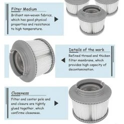 ALMI Cartouche De Filtre Pour Spa Et Jacuzzi - Cartouche De Filtre De Rechange Pour Spa Et Spa Whirlpool 7 ALMI Cartouche De Filtre Pour Spa Et Jacuzzi - Cartouche De Filtre De Rechange Pour Spa Et Spa Whirlpool -Pompe et filtre de piscine Soldes 57115416 3