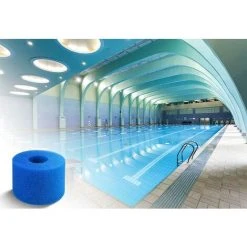 ROSIER Éponge Filtrante, Mousse Pour Filtre Piscine, Filtre Piscine Lavable Réutilisable, Filtre Éponge Cartouche, Filtre Spa Réutilisable (2 Pièces, Bleu, 108*40*73MM)——VEBTles -Pompe et filtre de piscine Soldes 57240227 5