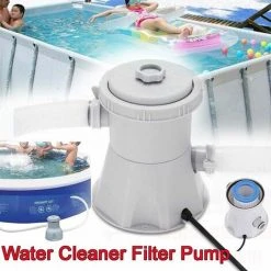 IRISFR Pompe Filtre De Piscine Électrique, Pompe De Filtration Pompe De Circulation De Nettoyeur De Piscine Adaptée Aux Piscines Souterraines, Piscine Gonflable Pour Enfants, Piscine De Support，Lilaris -Pompe et filtre de piscine Soldes 57263358 5