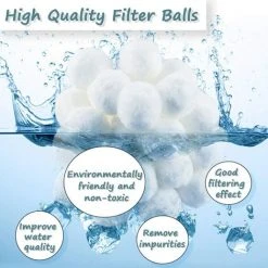 ABCRITAL Boules De Filtre De Piscine, Balles Filtrantes, Balles Filtrantes Réutilisables, Balles Filtrantes Piscine, Matériel De Nettoyage Piscine Balles Pour Filtres À Sable, Filtration De L'Eau (700G) -Pompe et filtre de piscine Soldes 57637072 5