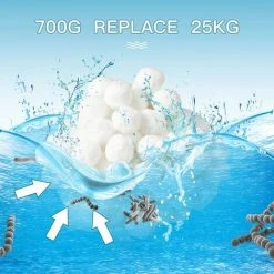 ABCRITAL Balles Filtrantes, 700G Boules De Filtre De Piscine, Peut Remplacer 25 Kg Sable Filtrant Sable De Quartz, Convient À Divers Systèmes De Filtration Boules De Filtre De Piscine -Pompe et filtre de piscine Soldes 57637179 3