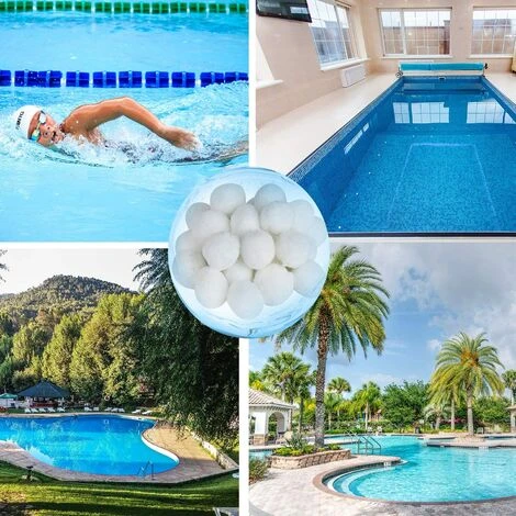 ABCRITAL Balles Filtrantes, 700G Boules De Filtre De Piscine, Billes Filtrantes, Alternative Pour 25 Kg De Sable Filtrant, Média Filtre À Fibres Pour Piscine, Filtres À Sable (700G) 3 ABCRITAL Balles Filtrantes, 700G Boules De Filtre De Piscine, Billes Filtrantes, Alternative Pour 25 Kg De Sable Filtrant, Média Filtre À Fibres Pour Piscine, Filtres À Sable (700G) – Image 3