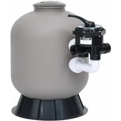 ASUPERMALL Filtre à Sable Pour Piscine Avec Vanne à 6 Voies Gris