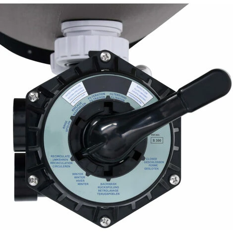 ASUPERMALL Filtre à Sable Pour Piscine Avec Vanne à 6 Voies Gris 4 ASUPERMALL Filtre à Sable Pour Piscine Avec Vanne à 6 Voies Gris – Image 4