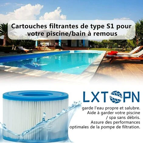 REGALI For Intex S1 Lot De 4 Cartouches De Rechange Pour Filtre à Pour Jardin Extérieur Type S1 PureSpa Easy Set Pool Filter Cartridges 3 REGALI For Intex S1 Lot De 4 Cartouches De Rechange Pour Filtre à Pour Jardin Extérieur Type S1 PureSpa Easy Set Pool Filter Cartridges – Image 3