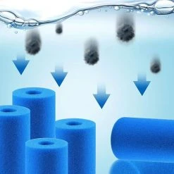 TANABATA Filtre De Piscine En Mousse, 2 Cartouche De Filtre éponge, Éponge Filtrante Type A, Filtre Éponge Cartouche Réutilisables Et Lavables, Pour Spa, Piscine, Jacuzzi -Pompe et filtre de piscine Soldes 58385548 5