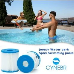 HIASDFLS 4Pcs Cartouche Filtre Piscine Type I Pour Bestway Pompe De Piscine, Filtre Cartouche Type I, 58093 Filtres Pour Filtre Gonflable De Piscine-Installation Facile-Pour Le Nettoyage Des Tuyaux -Pompe et filtre de piscine Soldes 58677938 2