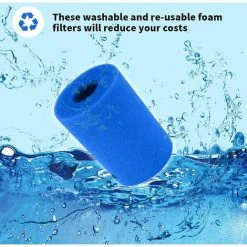 HIASDFLS 1Pcs Filtre Éponge, Éponge De Cartouche Filtrante, Éponge De Filtre De Piscine, Cartouche De Remplacement Lavable Réutilisable, Filtre D'Éponge De Filtre De Bain À Remous-20 * 10 * 4Cm -Pompe et filtre de piscine Soldes 58678266 4