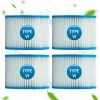 HIASDFLS Filtre Spa Pour Bestway 58323 - Lot De 4, Cartouche Filtrante Taille 6 Pour Lay-Z-Spa, Pour Monaco, Pour Miami, Pour Vegas
